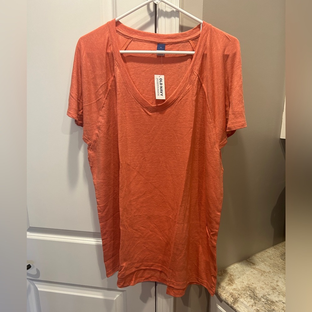 Women’s Old Navy V Neck Tee Shirt Short Sleeve Large NWT